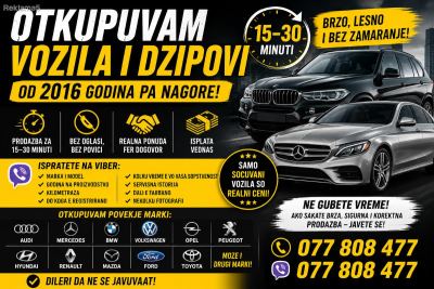 OTKUP NA VOZILA NA MK TABLI ISPLATA VEDNAS