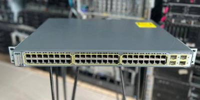 SWITCH CISCO CATALYST 3750 48 PORTI FULL POE, PERFEKTEN